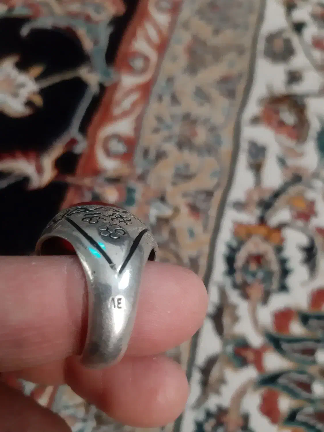 انگشتر نقره قلم کاری|جواهرات|کرمانشاه, |دیوار