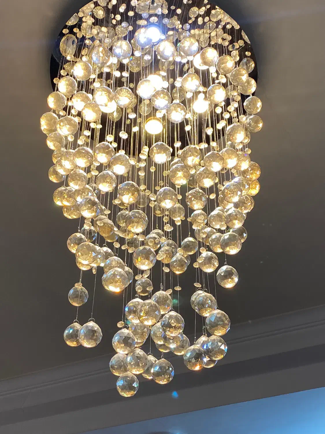 لوستر کریستال رنگ شامپاینی|لوستر و چراغ آویز|تهران, تهرانپارس غربی|دیوار