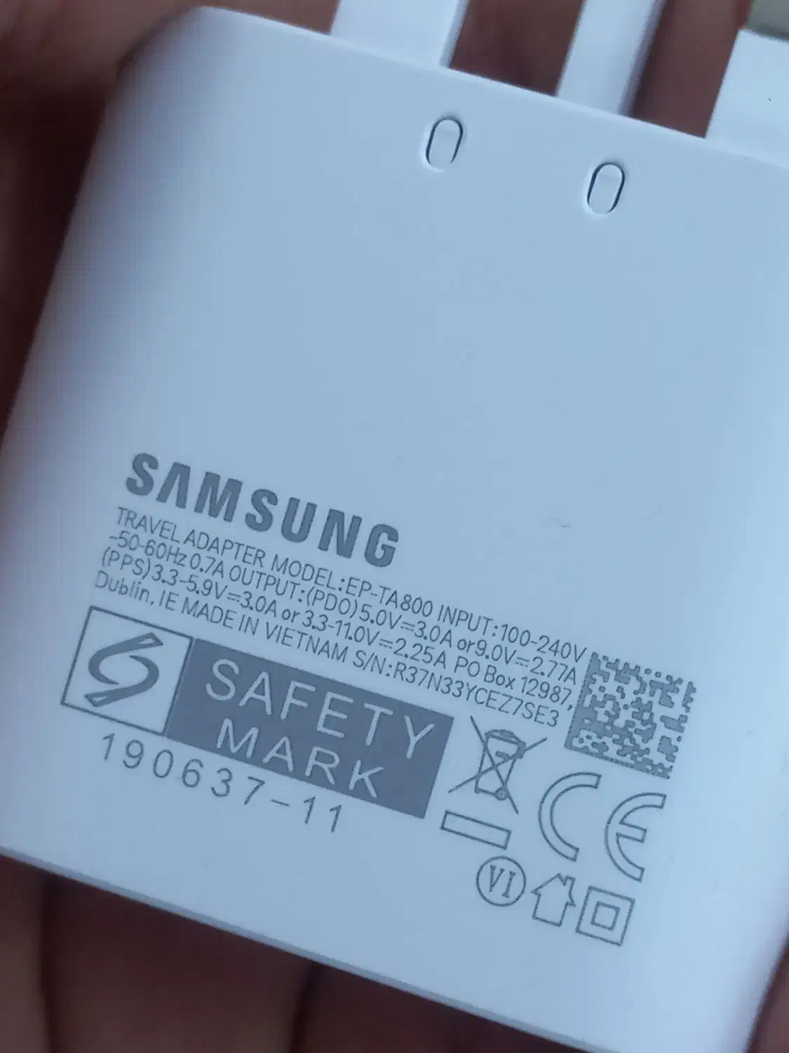 شارژر 25 وات اصلی سامسونگ دو سر تایپ سی|لوازم جانبی موبایل و تبلت|فردیس, فردیس|دیوار