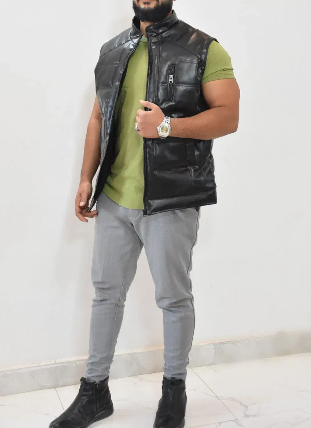 کاپشن و پافر چرم تولیدی|لباس|رضویه, |دیوار