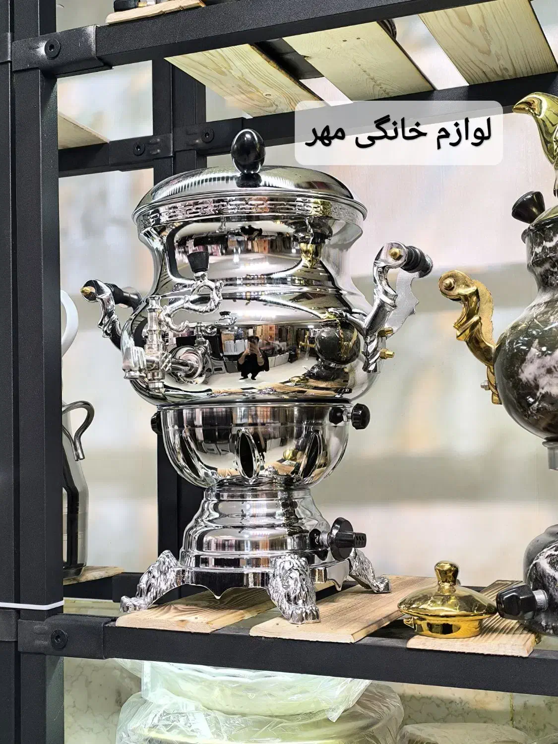 سماور گازی شیر دار استیل 6 لیتری با ارسال|سماور، چای‌ساز، قهوه‌ساز|مشهد, طلاب|دیوار