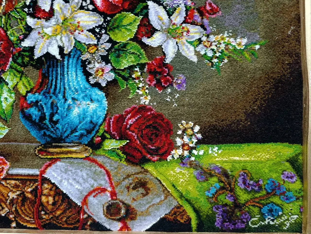 تابلو فرش دستبافت گل برای روز مادر/نقد و اقساط|تابلو فرش|تهران, لویزان|دیوار