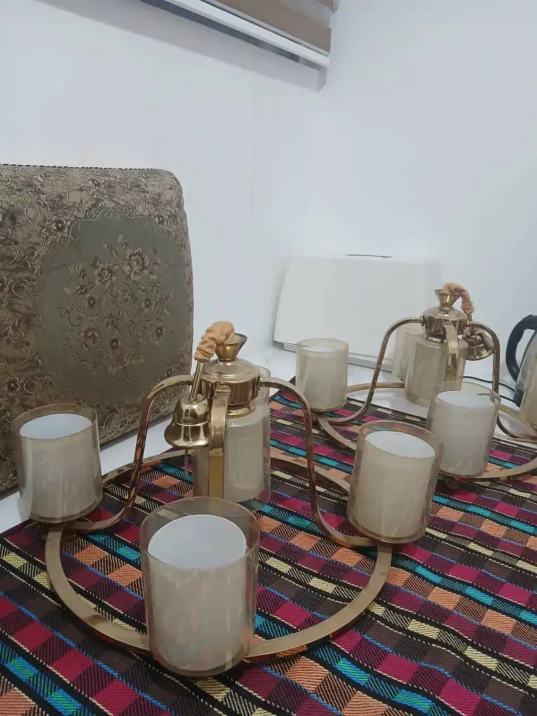 شلف دیواری و لوستر|کتابخانه، شلف، قفسههای دیواری|بندر امام خمینی, |دیوار