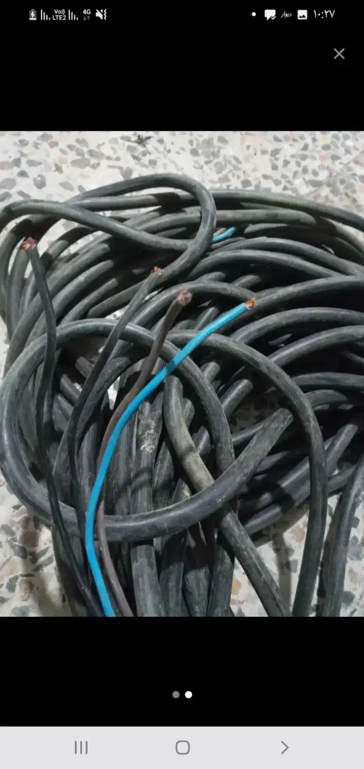 ۱۱ متر کابل ۴ رشته قدیمی کلکسیو|کلکسیون اشیاء عتیقه|دزفول, |دیوار