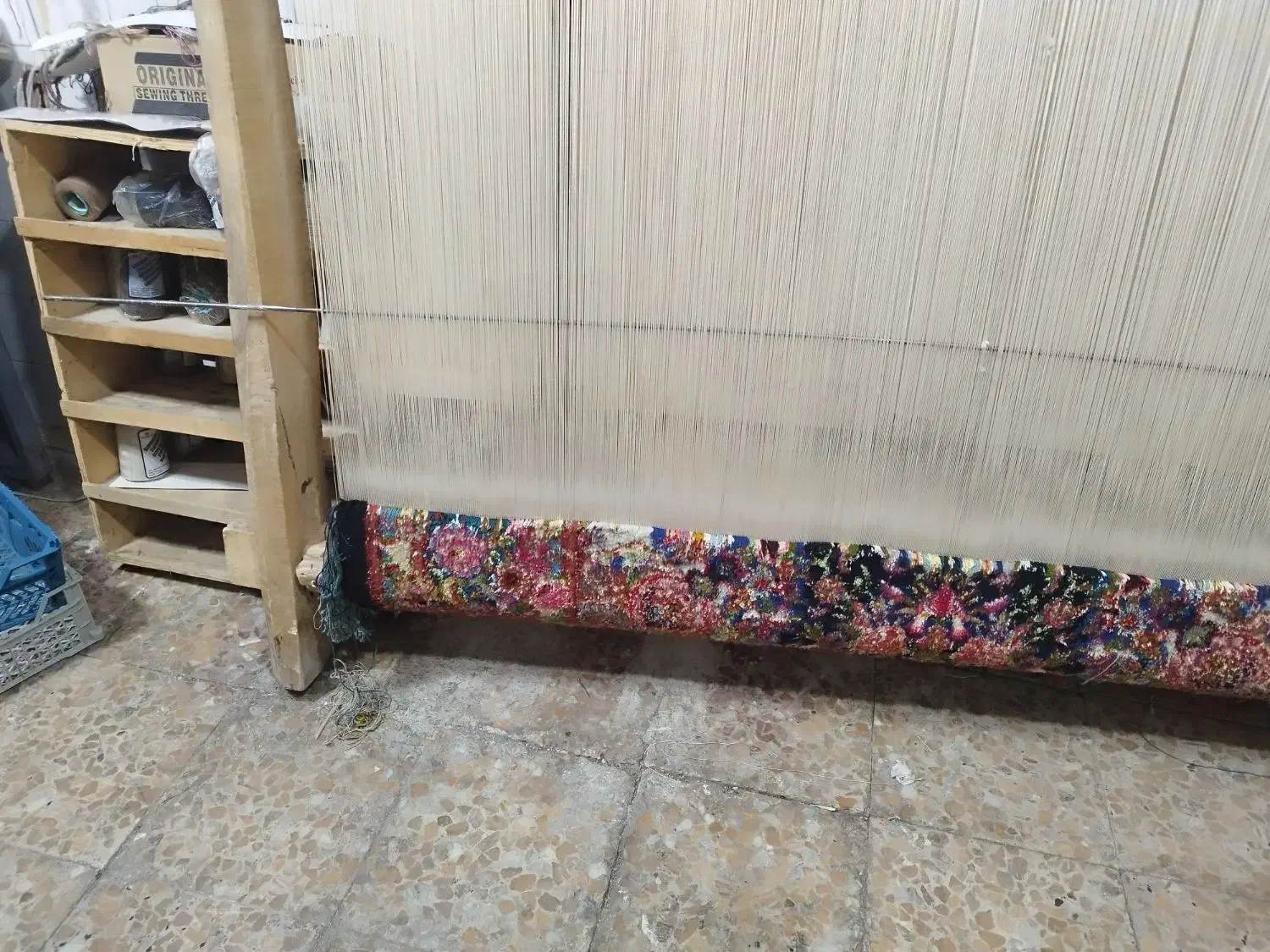 قالیچه سالاری نیمه کاره رج 60|فرش|تبریز, |دیوار