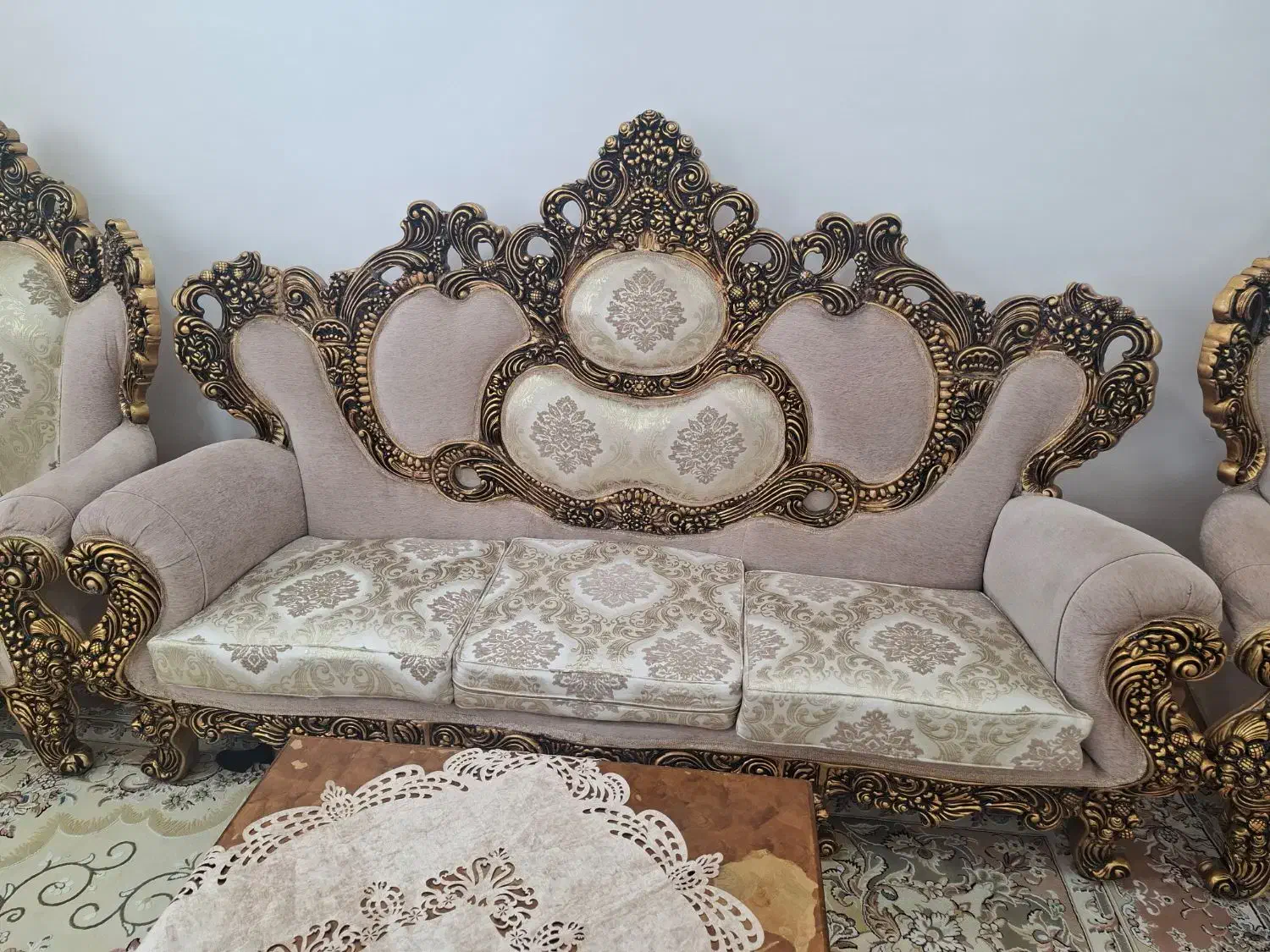 مبلمان سلطنتی 9 نفره بدون ایراد در دیواندره|مبلمان خانگی و میز عسلی|دیواندره, |دیوار