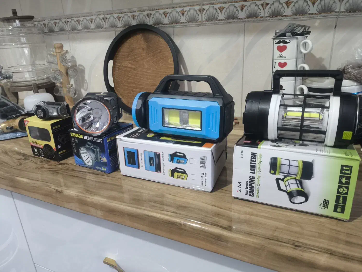 چراغ نگهبانی وپیشانی شارژی|لامپ و چراغ|شادگان, |دیوار