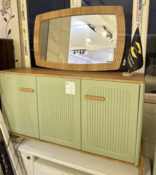 آینه کنسول سبز پسته ای زرکالا|بوفه، ویترین، کنسول|یاسوج, |دیوار