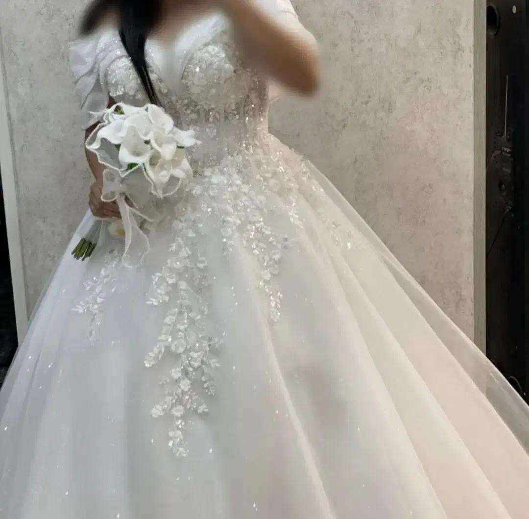 لباس عروس شاین دار به همراه تاج و دستکش|لباس|لنگرود, |دیوار