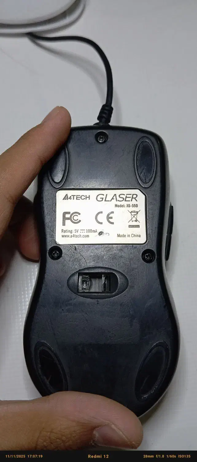 موس A4TECH اصل تایوان|قطعات و لوازم جانبی رایانه|قم, نخودی|دیوار