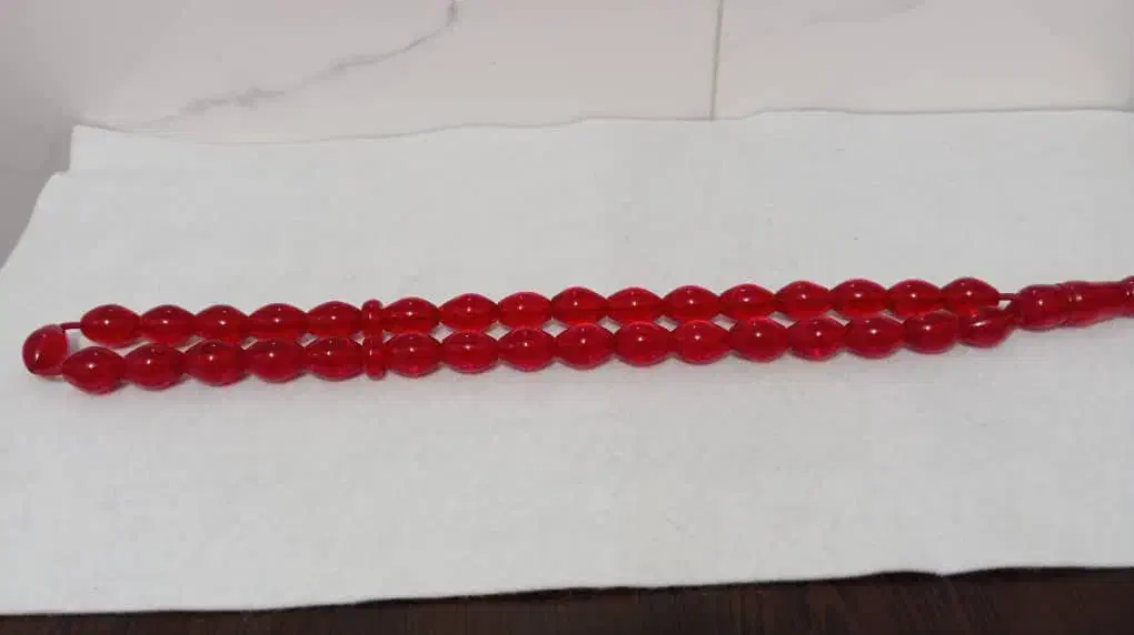 تسبیح سندلوس اناری ۳۵ عددی . تخم مرغی کد ۲۰۸|جواهرات|سقز, |دیوار