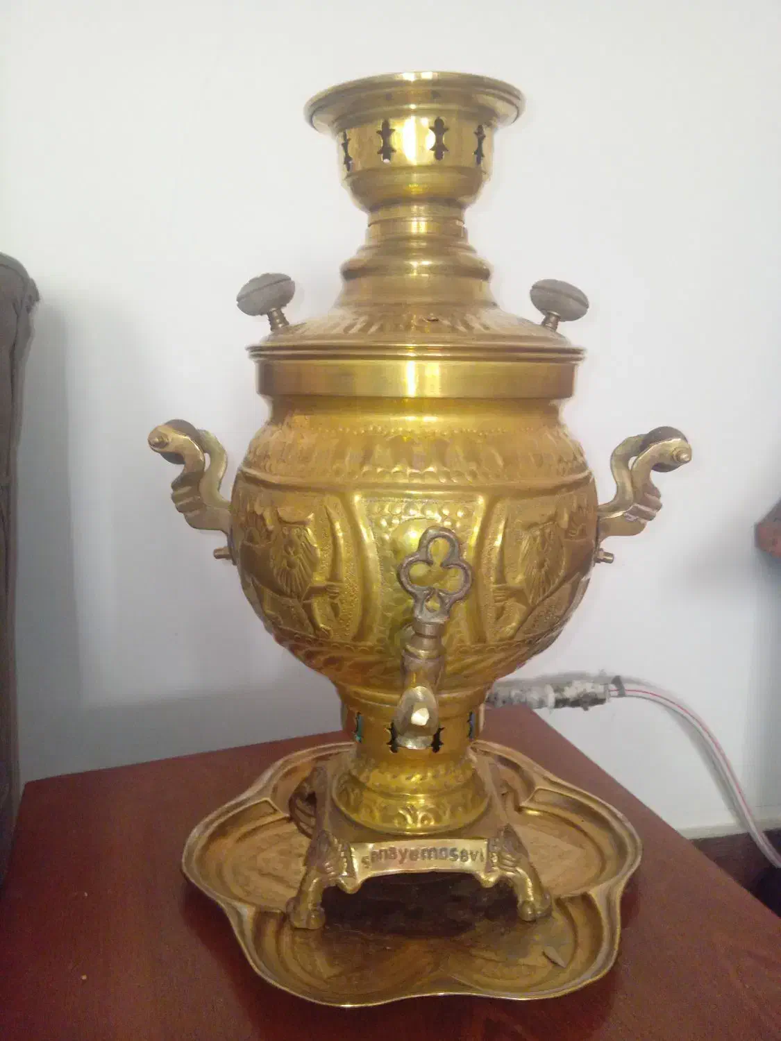 سماوربرنجی زغالی|سماور، چای‌ساز، قهوه‌ساز|پاکدشت, خاتون آباد|دیوار