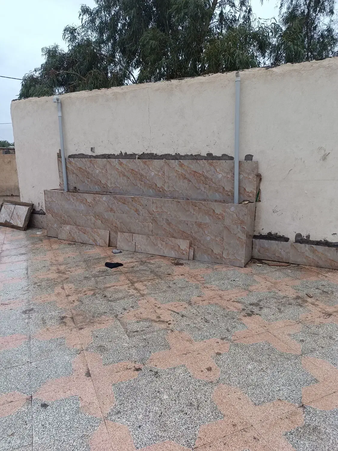 استاه بنایی کاشی کار موزائیک کاردیوار چین شیب گیری|خدمات پیشه و مهارت|بم, |دیوار