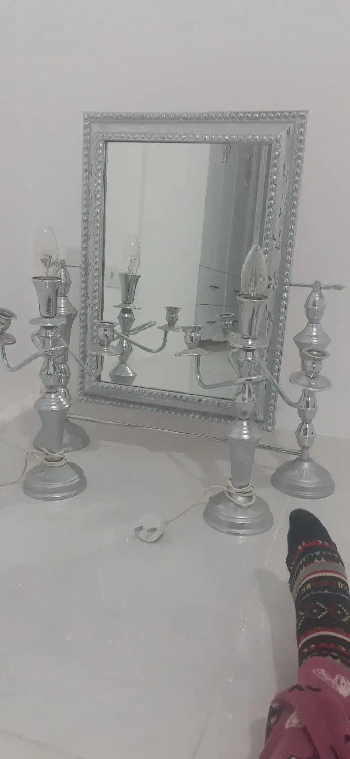 ایینه و شمعدان|صنایع دستی و سایر لوازم تزئینی|همدان, |دیوار