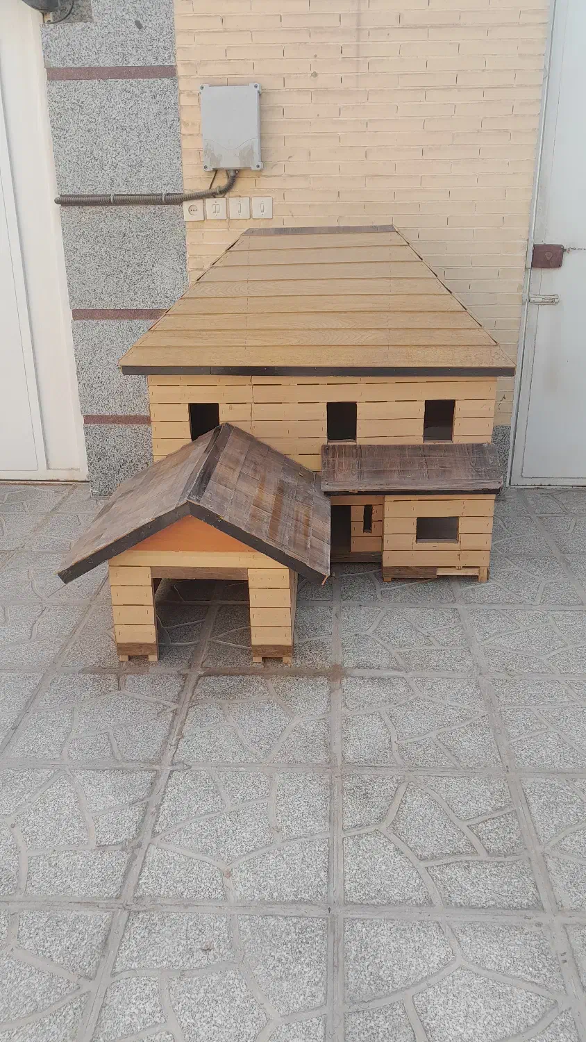 کلبه چوبی دستساز حیوانات|لوازم جانبی حیوانات|حمیدیا, |دیوار