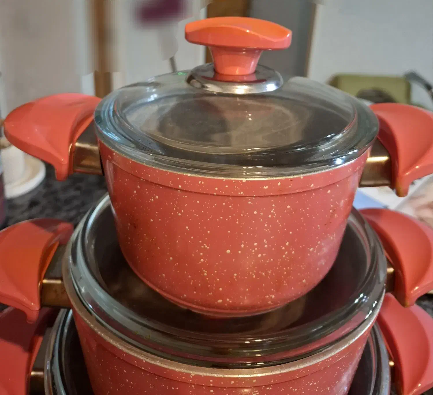 ست ۷ پارچه ی قابلمه چدن نچسب|ظروف پخت‌وپز|کیش, |دیوار