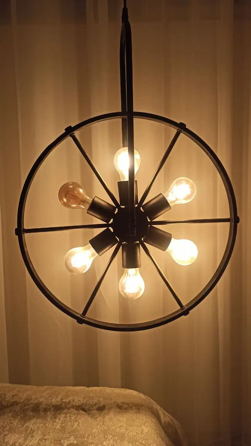 لوستر مدل چرخ|لوستر و چراغ آویز|مشهد, چهارچشمه|دیوار