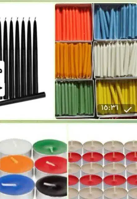 انواع شمع و جا شمعی|صنایع دستی و سایر لوازم تزئینی|دهدشت, |دیوار