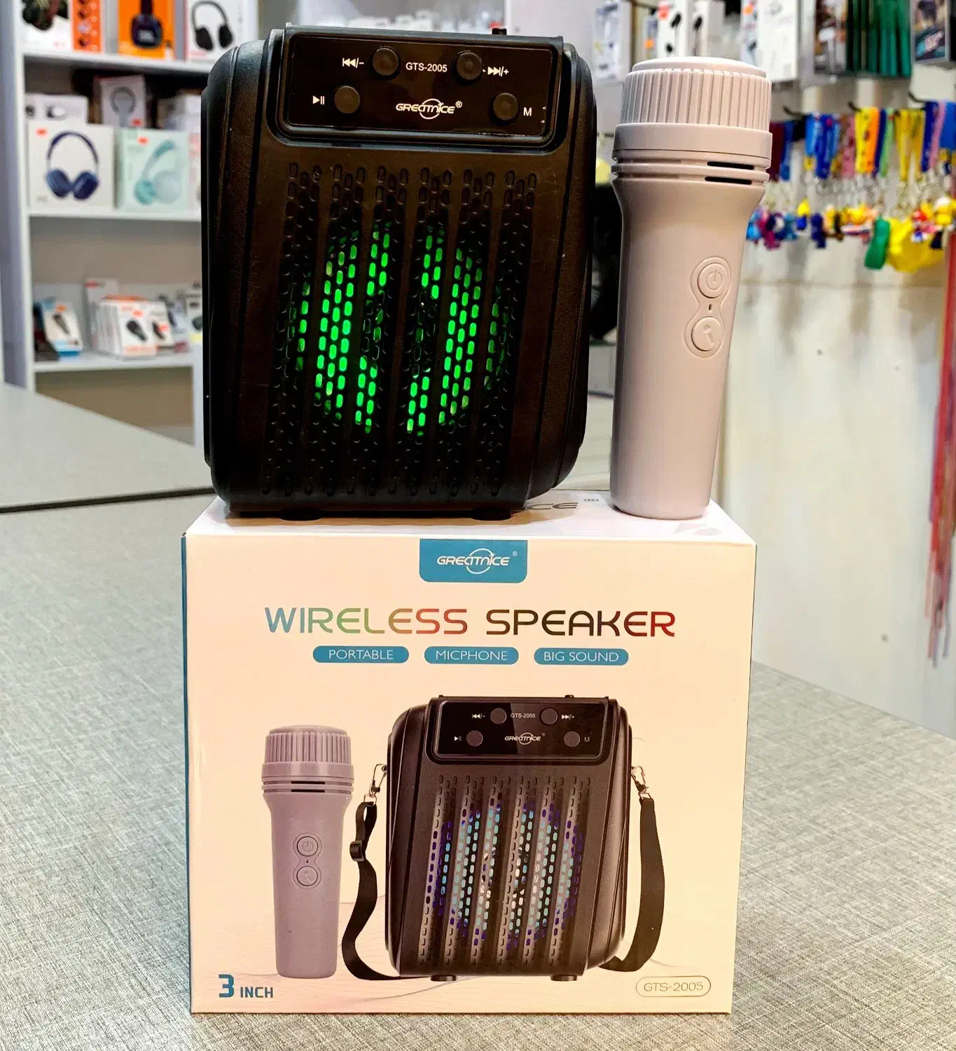 اسپیکر بلوتوثی چراغدار + میکروفن بیسیم اورجینال|پخش‌کننده همراه|کرج, گوهردشت|دیوار