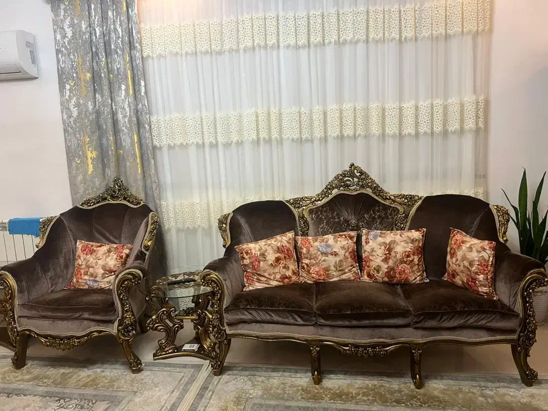 مبل استیل ۹نفره|مبلمان خانگی و میز عسلی|آستانه اشرفیه, |دیوار