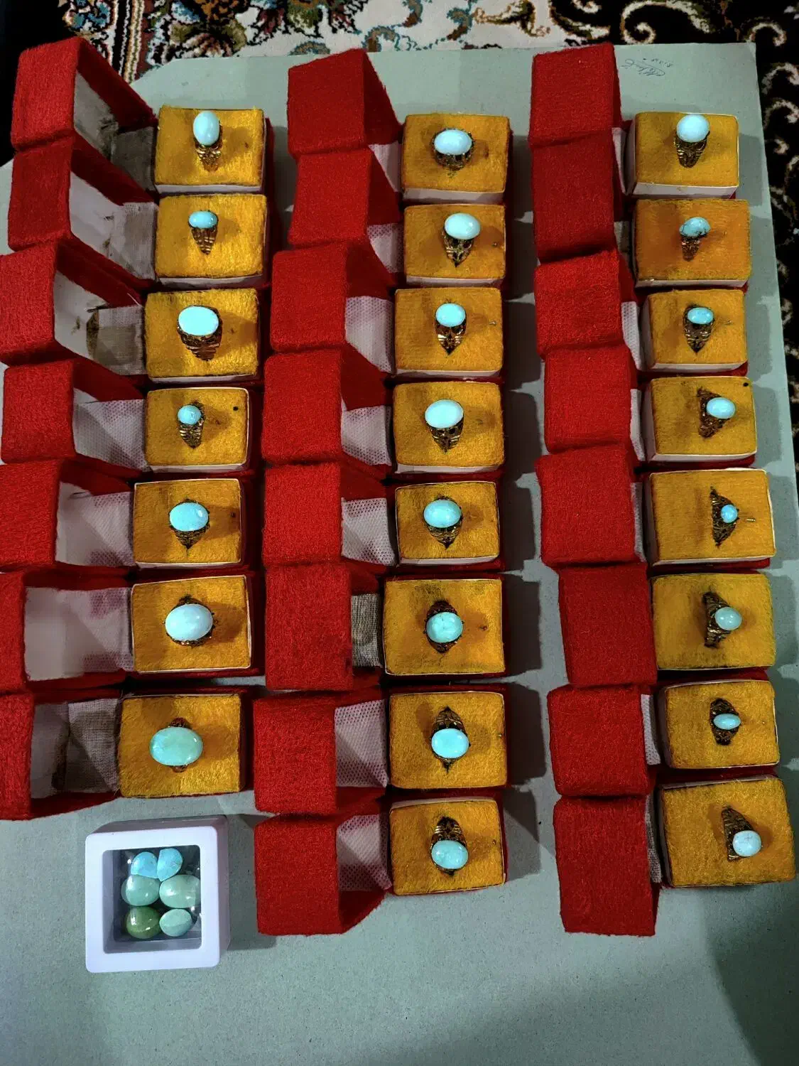 بارخونه 29 تایی فیروزه عجمی نیشابوری انگشتر|جواهرات|قم, باغ اشرافی|دیوار