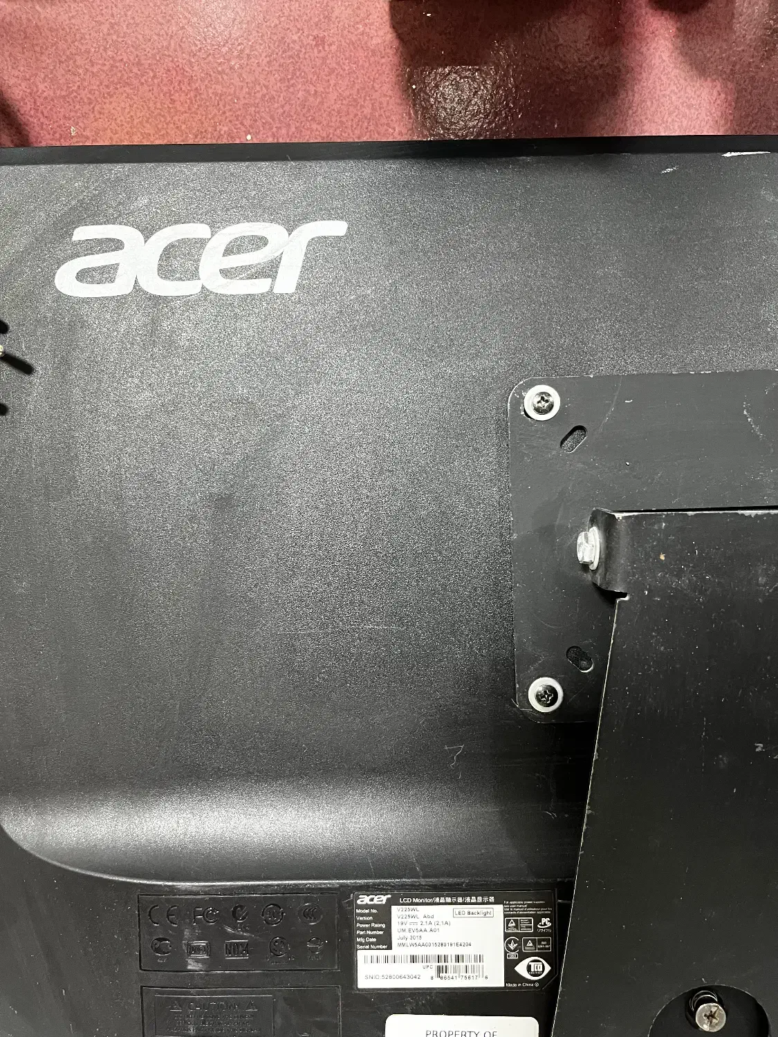 مانیتور ۲۲ اینج acer|قطعات و لوازم جانبی رایانه|نورآباد, |دیوار