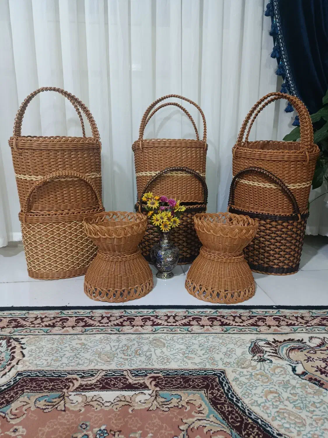 سبد بافی در هر رنگ و مدلی خواسته باشین|صنایع دستی و سایر لوازم تزئینی|نیشابور, شهرک رسولی|دیوار