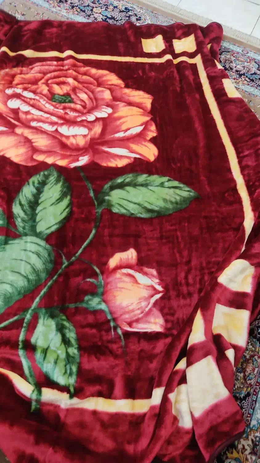 پتو گلبافت دو نفره|رختخواب، بالش، پتو|قرچک, مهدیه|دیوار