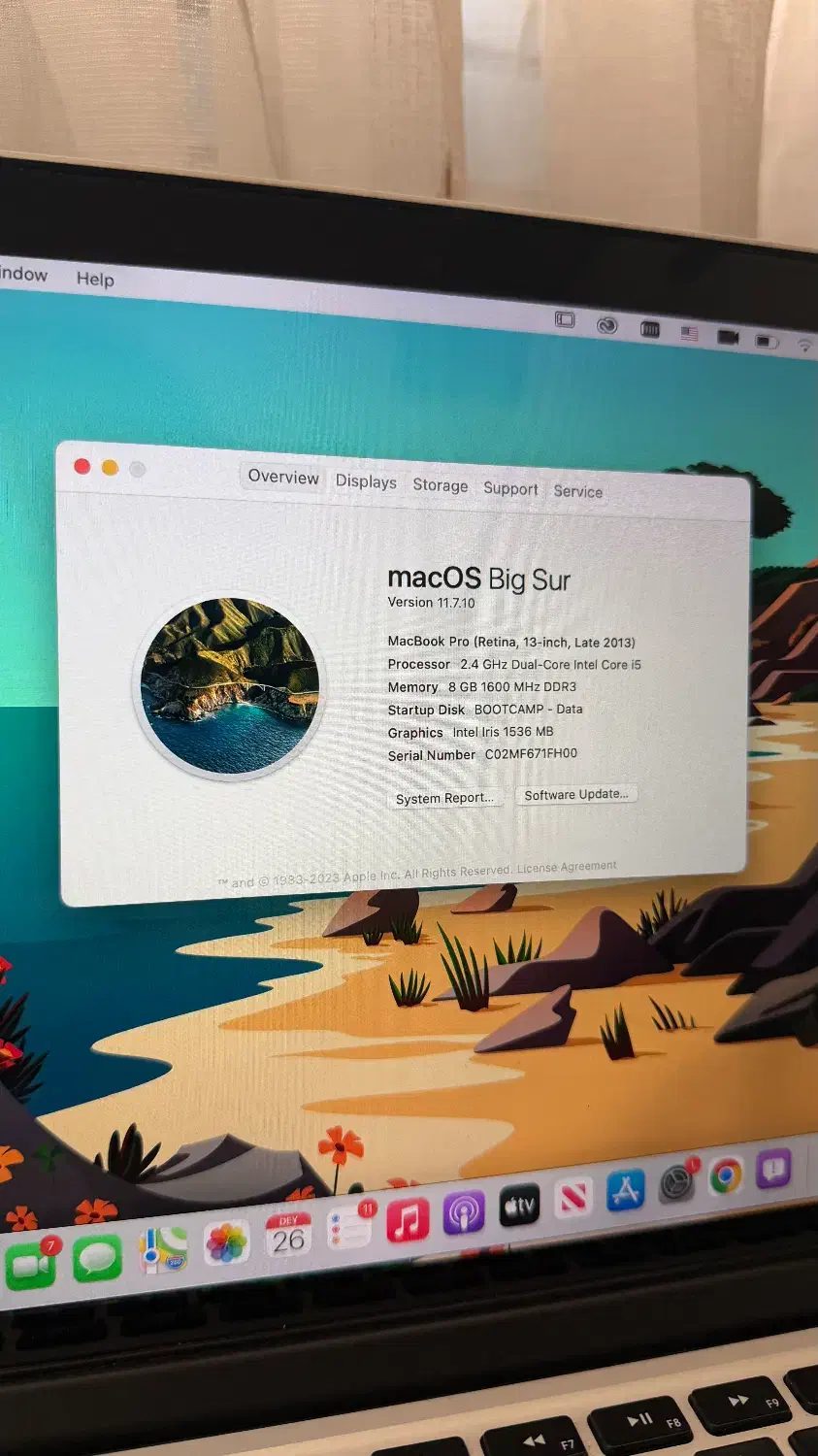 مک بوک پرو ۲۰۱۳ ۱۳ اینچی|رایانه همراه|تهران, آهنگران (سراسیاب دولاب)|دیوار