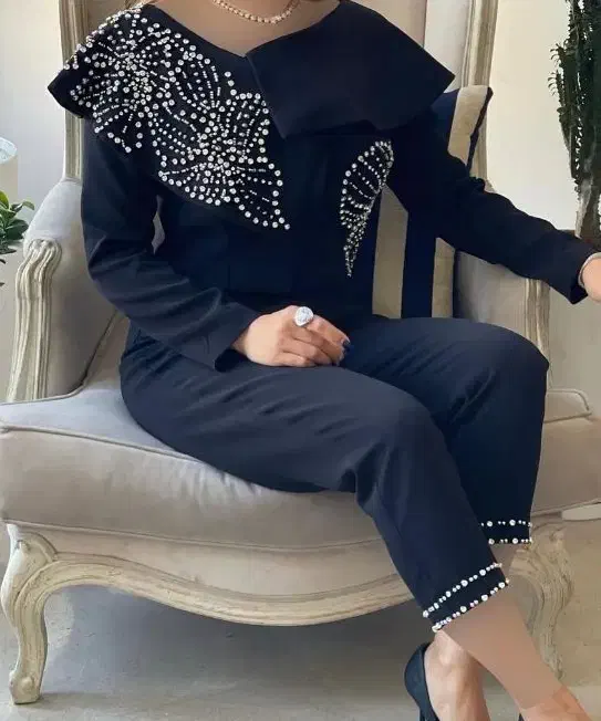کراپ شلوار مجلسی جواهر دوزی شده|لباس|تهران, ازگل|دیوار
