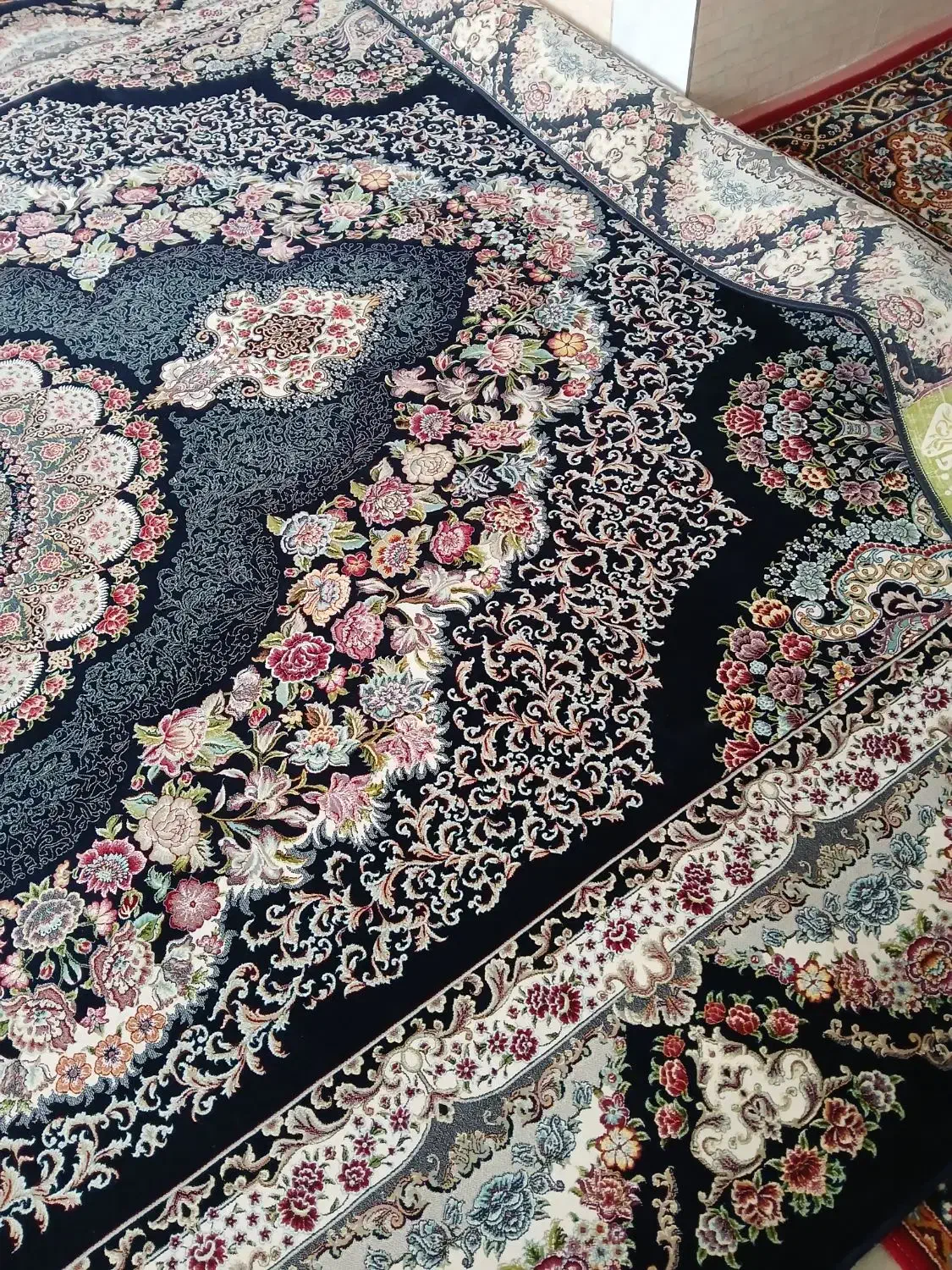 ۳ تخته فرش ۹ متری ۱۲۰۰ شانه سرمه ای|فرش|پلنگ آباد, |دیوار