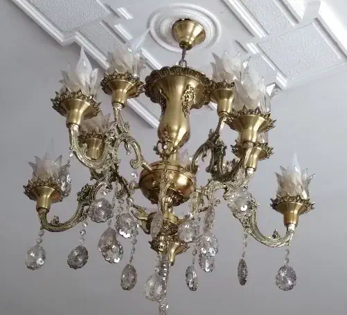 یک جفت لوستر برنز|لوستر و چراغ آویز|ملایر, |دیوار