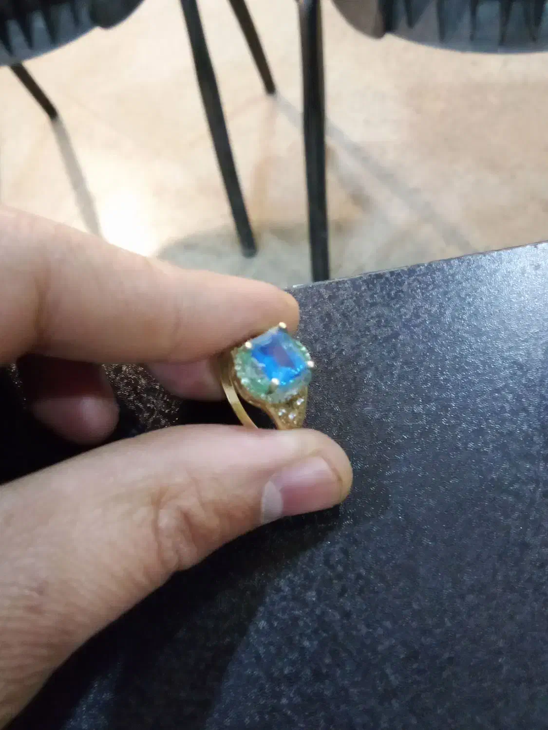 انگشتر زنانه توپاز اصل سوییسی|جواهرات|زنجان, |دیوار