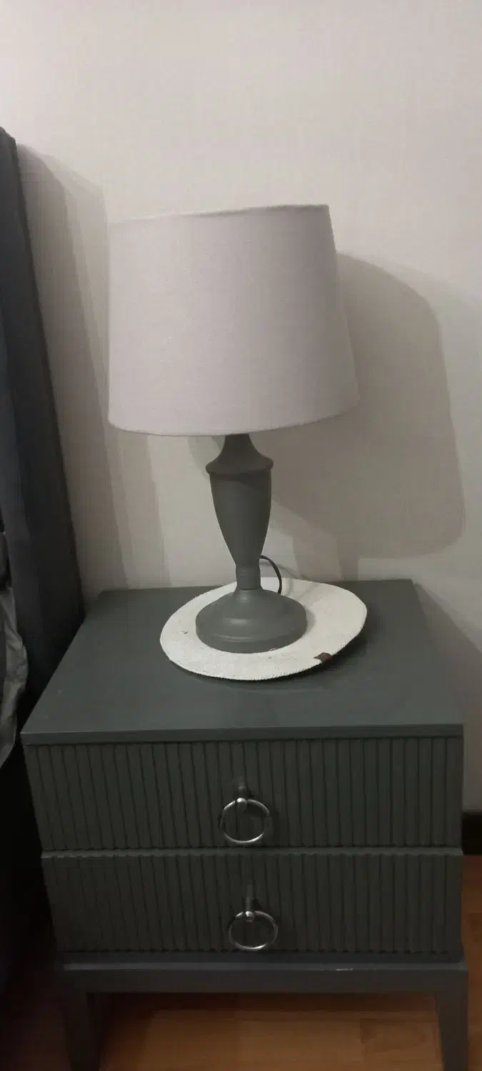 آباژور طوسی وارداتی پایه فلزی نو نو|چراغ خواب و آباژور|اهواز, کیانپارس |دیوار