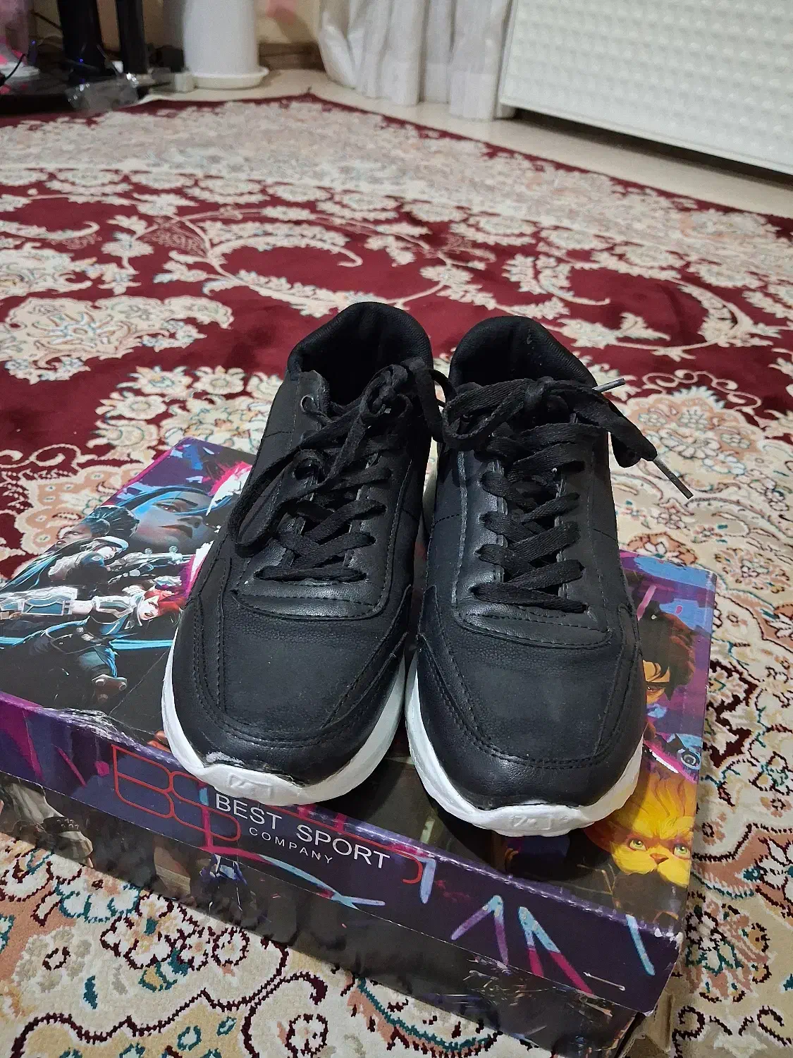 کتونی اسپرت مشکی سایز ۳۸ ۳۹|کیف، کفش، کمربند|پرند, فاز ۴|دیوار