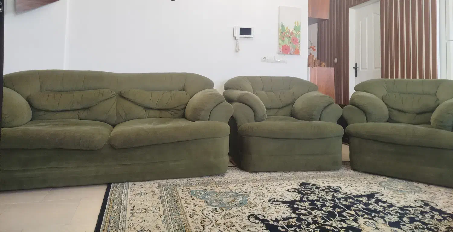 نیم ست راحتی تمام پارچه|مبلمان خانگی و میز عسلی|گرگان, |دیوار