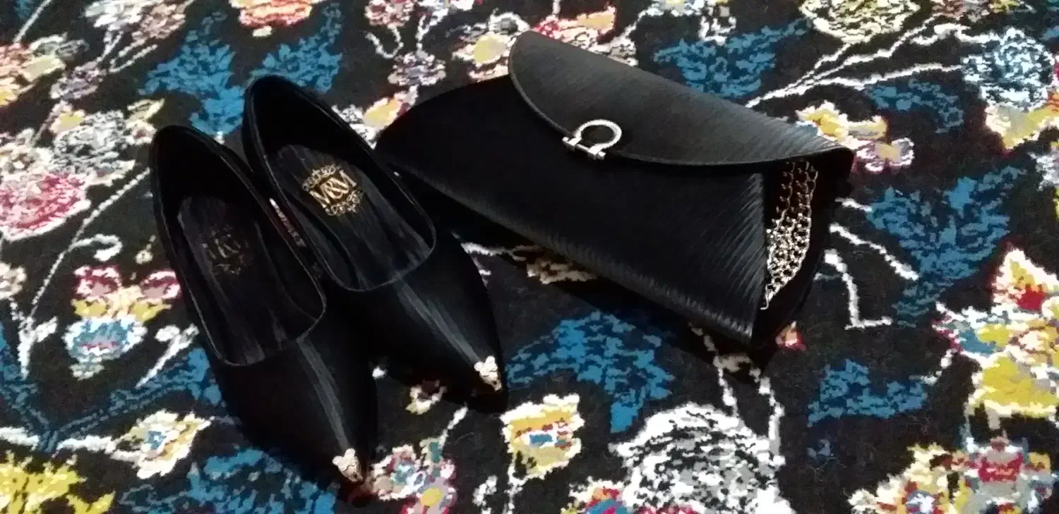 ست کیف وکفش مجلسی وارداتی سایز۳۷|کیف، کفش، کمربند|میانه, |دیوار