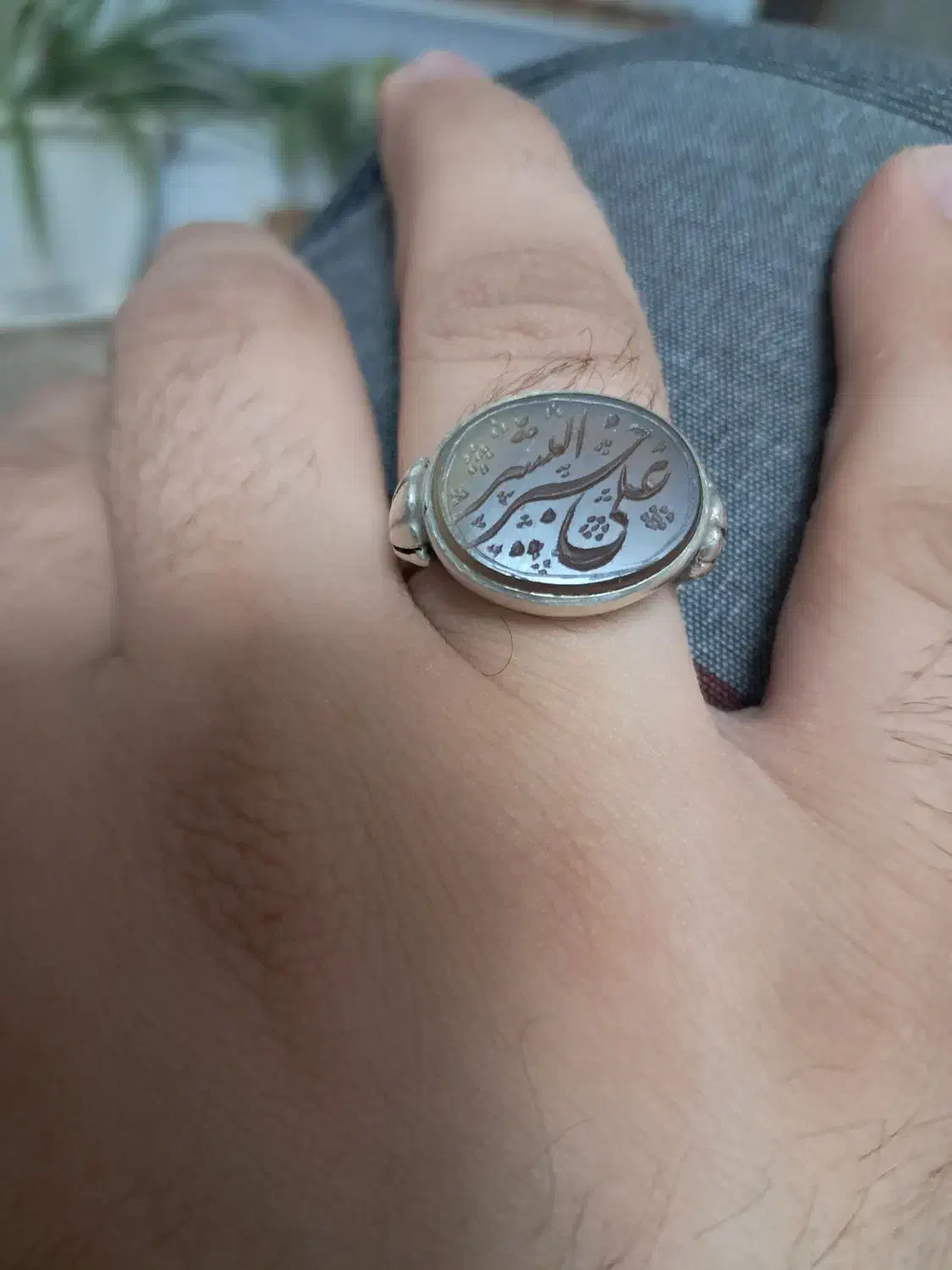 انگشتر نقره عقیق خطی|جواهرات|تربتحیدریه, شهید قرنی|دیوار