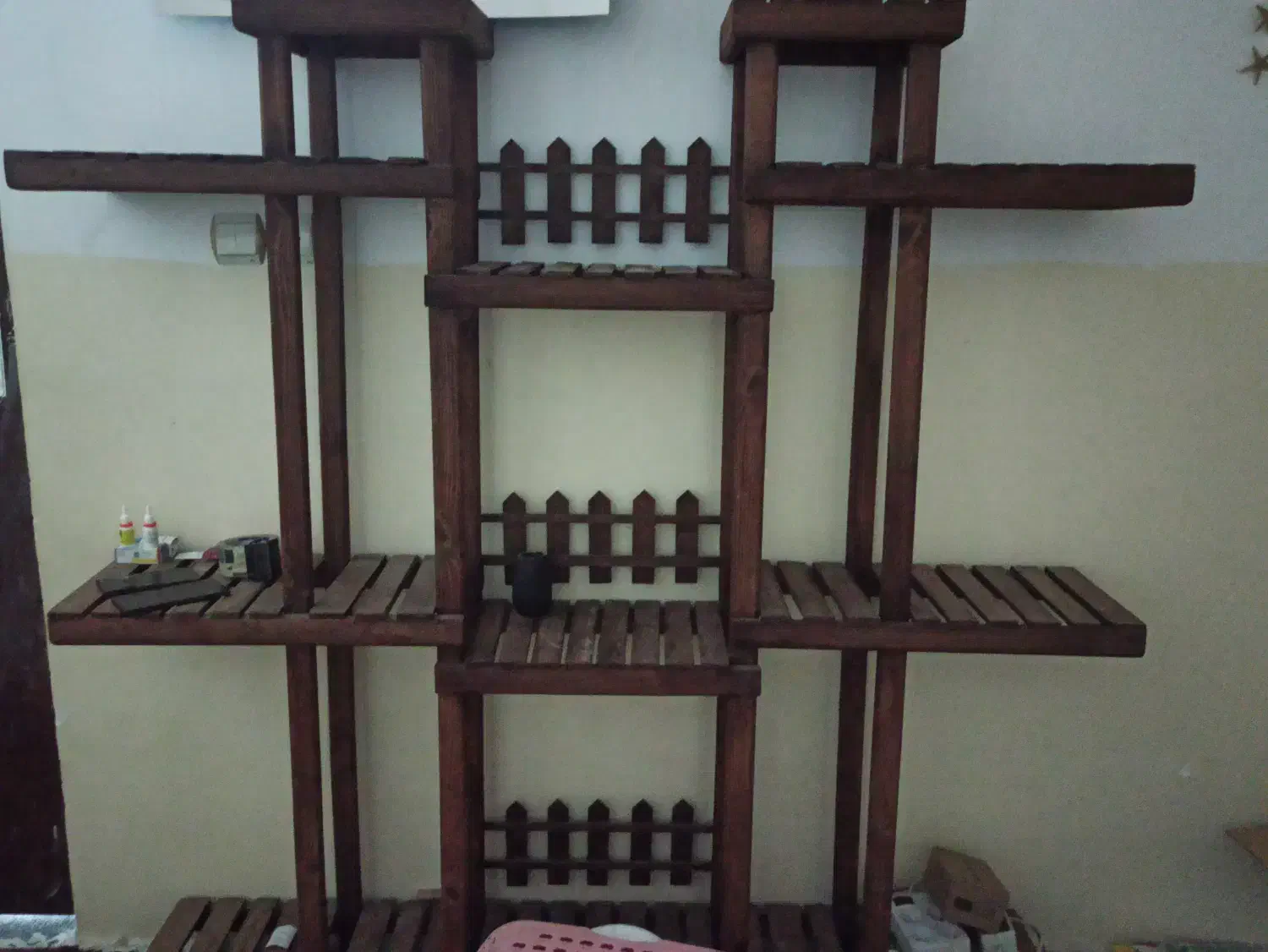 قفسه چوبی /کاملا سالم و با کیفیت|کتابخانه، شلف، قفسههای دیواری|بندر گناوه, |دیوار