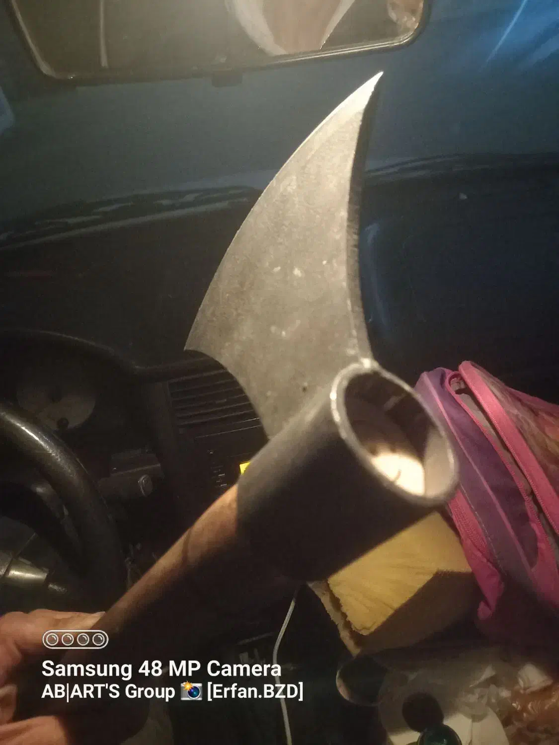 تبر فولادی/دسته چوب سرخ/۶۰سانتی|کوهنوردی و کمپینگ|شیروان (خراسان), |دیوار