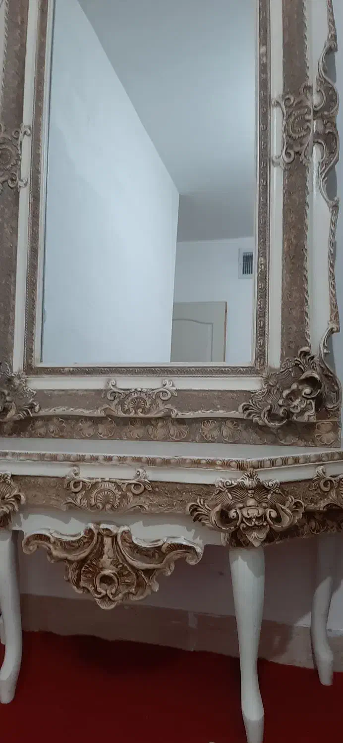 آینه کنسول کرمی|بوفه، ویترین، کنسول|ماهدشت, |دیوار