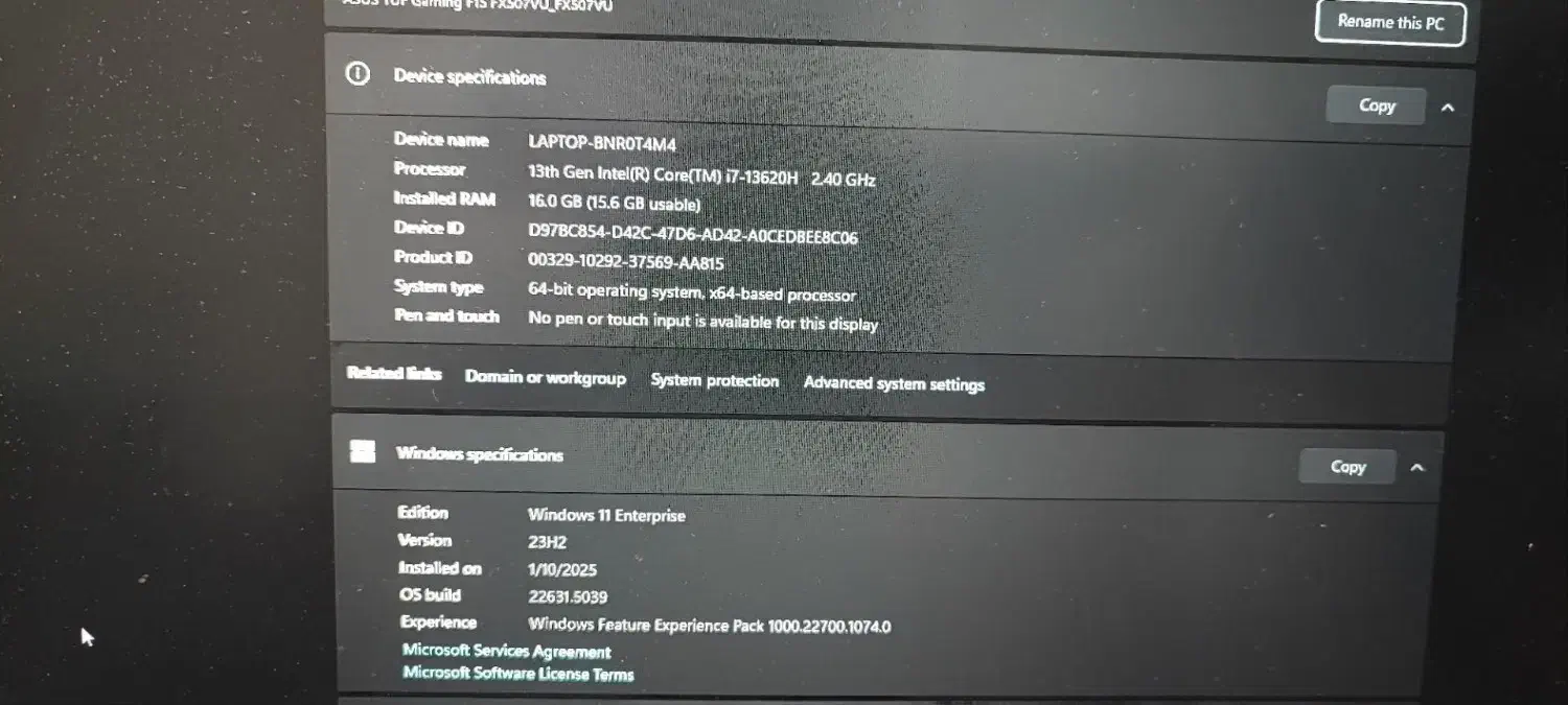 Asus Tuf FX507VU4|رایانه همراه|تهران, چیتگر جنوبی|دیوار