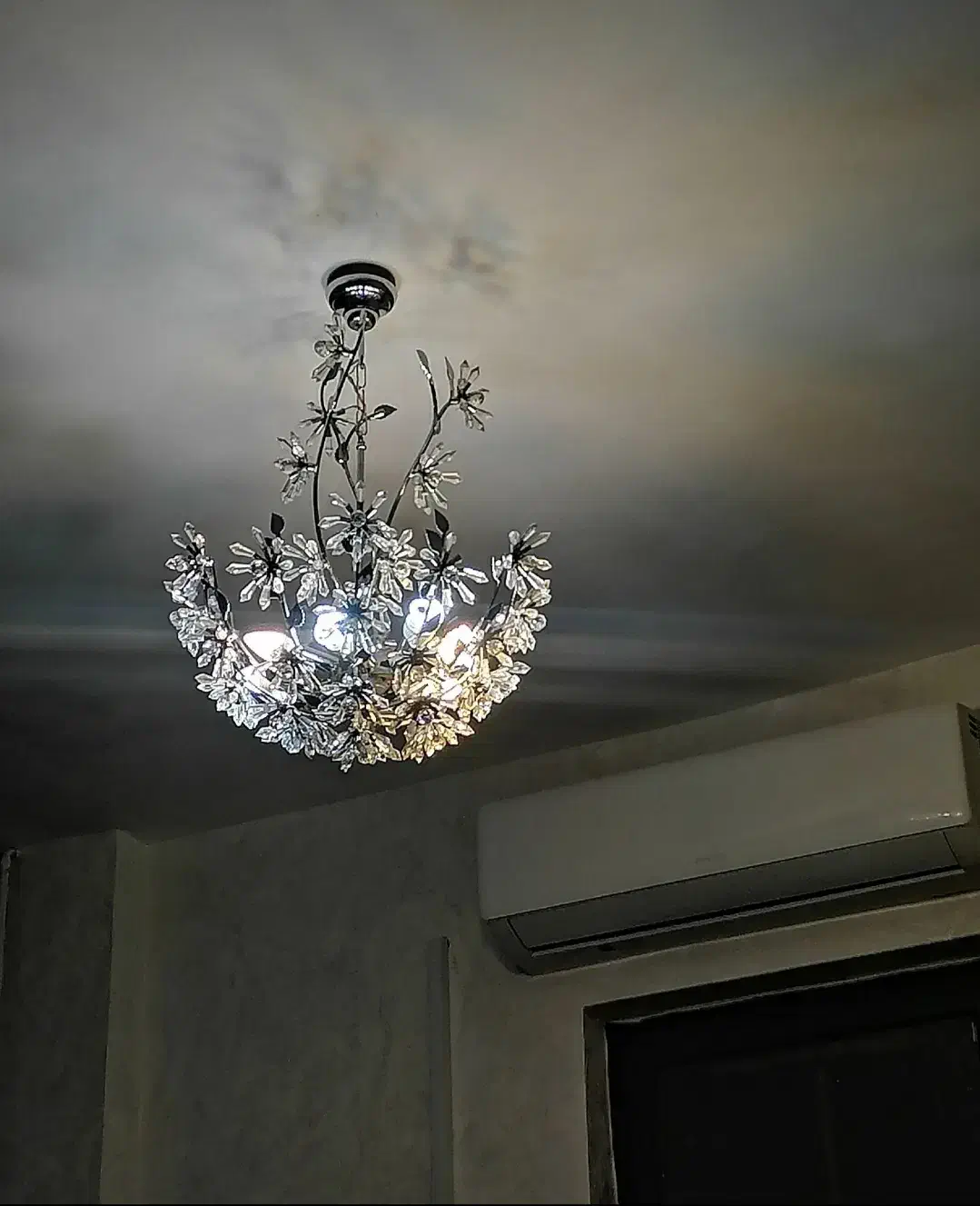 لوستر کریستالی ده شاخه|لوستر و چراغ آویز|قزوین, |دیوار