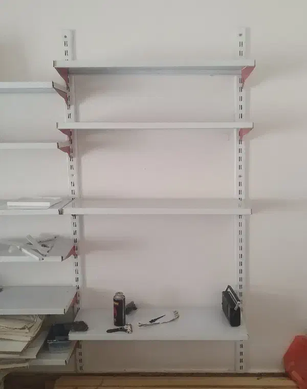 قفسه دیواری فروشگاهی یا کارگاهی فلزی|کتابخانه، شلف، قفسه‌های دیواری|قائم‌شهر, |دیوار