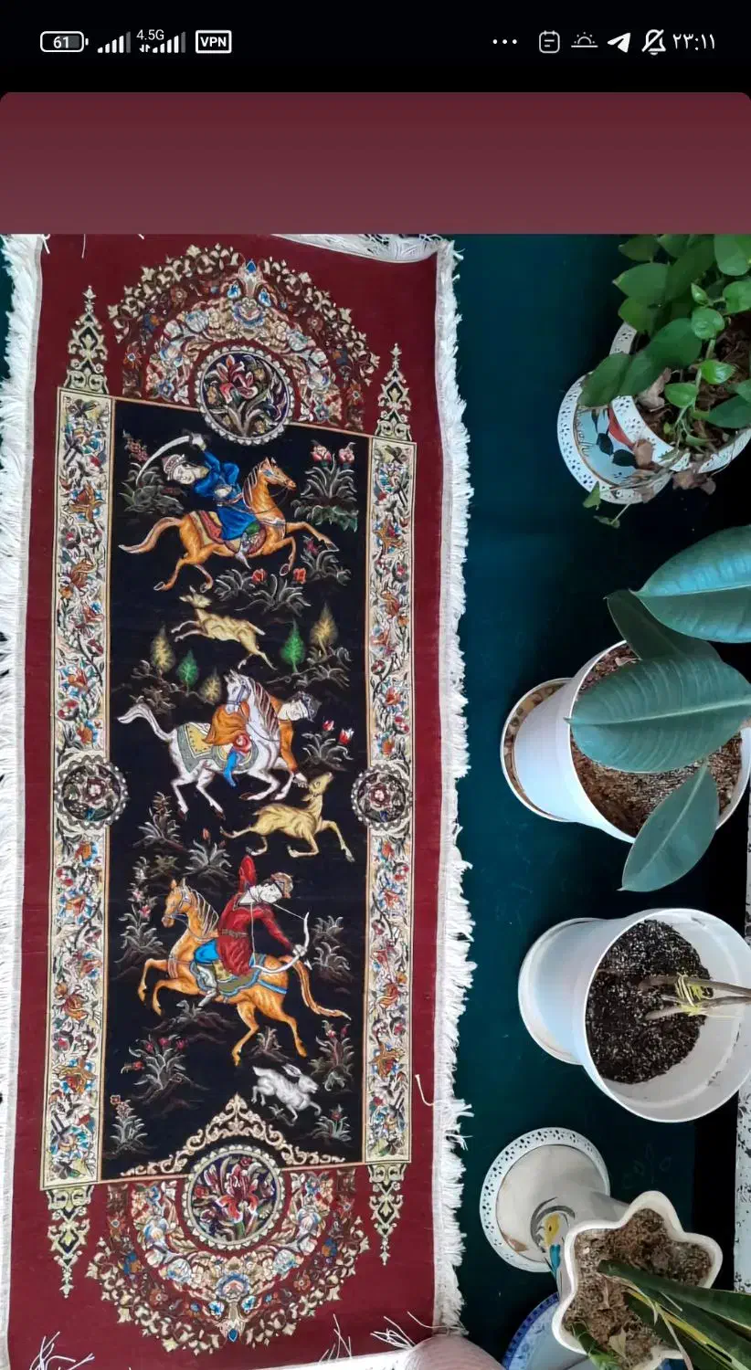 تابلوفرش شکارگاه|تابلو فرش|تبریز, |دیوار