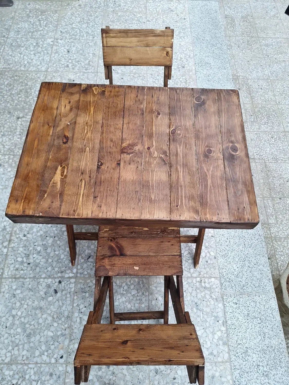 میز و صندلی چوبی تاشو|میز و صندلی غذاخوری|شیراز, خلدبرین|دیوار