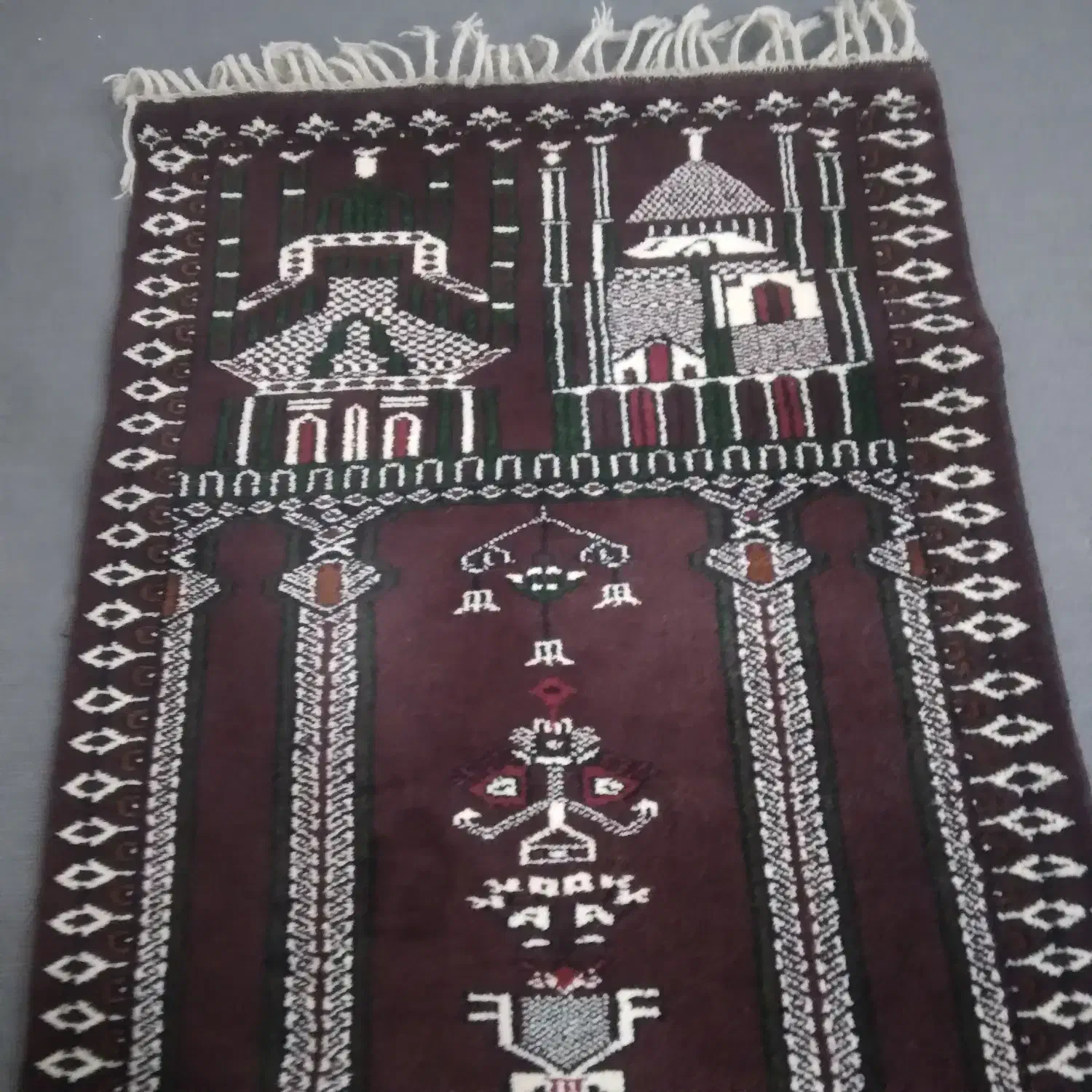 جانمازی دست بافت نو|گلیم، جاجیم، گبه|گمیشان, |دیوار