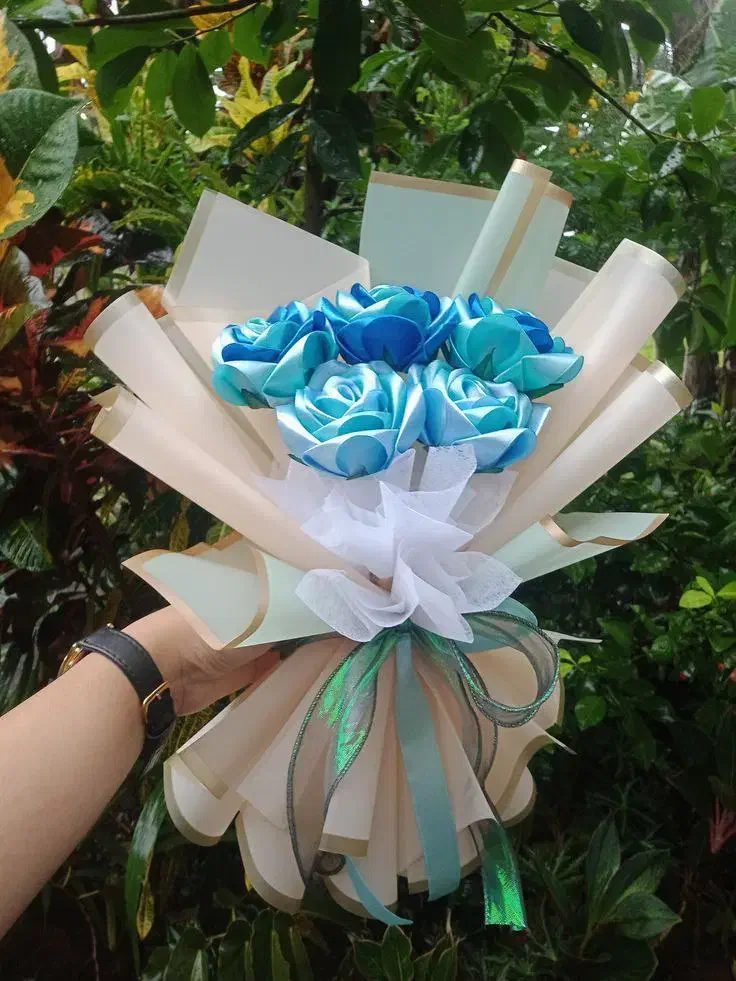 دسته گل آبی|گل مصنوعی|پاکدشت, شهرک انقلاب|دیوار