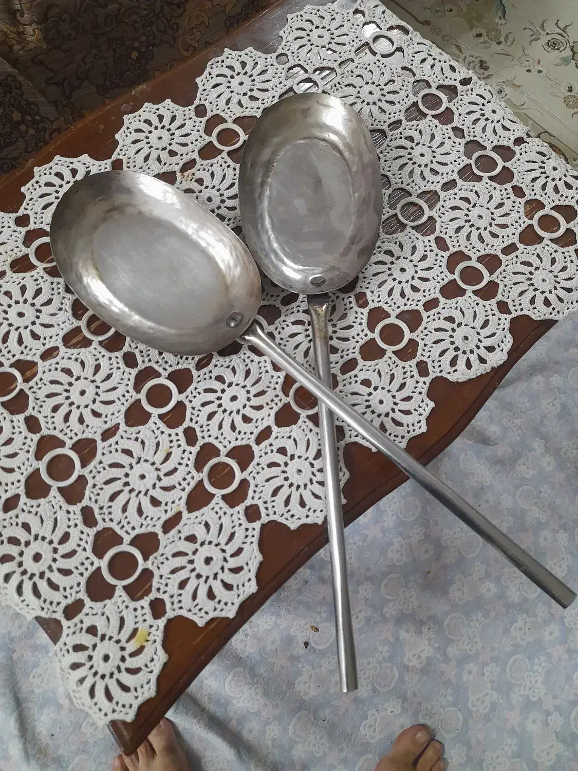 کفگیر بریان قدیمی یکجفت|ظروف پختوپز|اصفهان, سرچشمه|دیوار