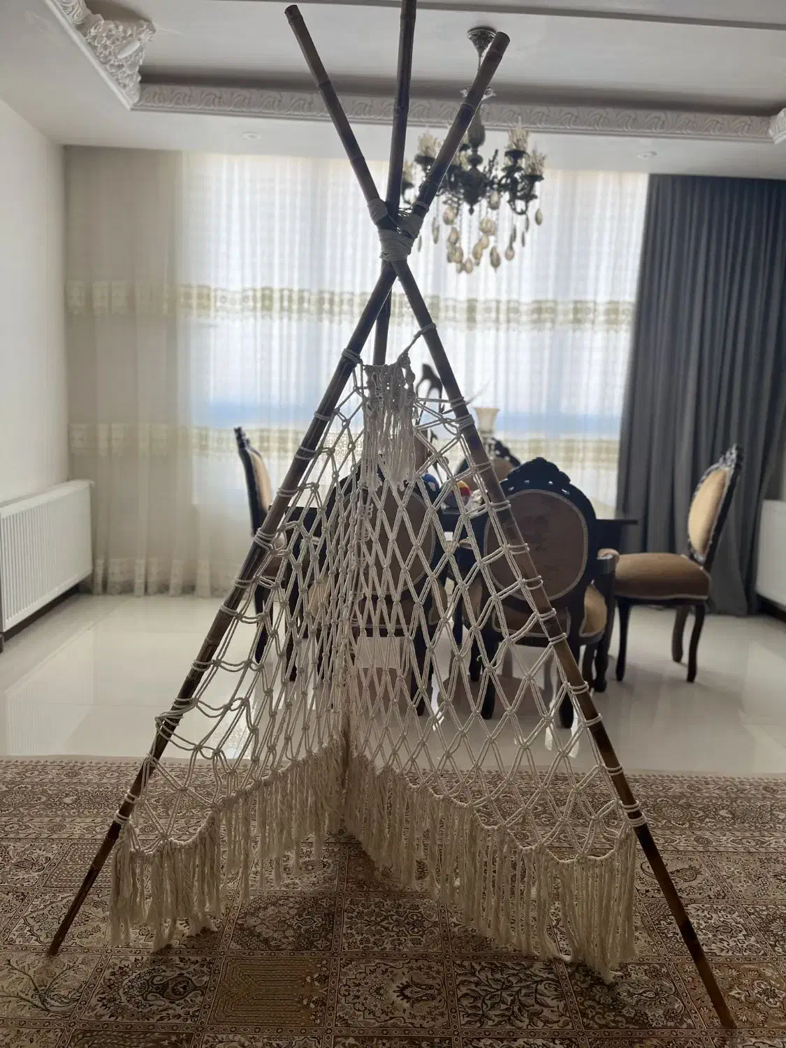 چادر سرخپوستی مکرومه|صنایع دستی و سایر لوازم تزئینی|دامغان, |دیوار